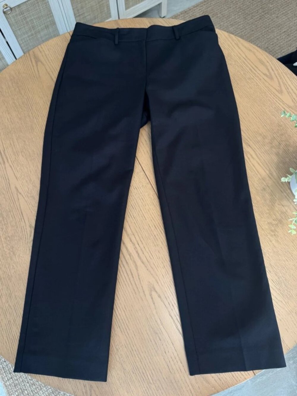 Ann Taylor Factory Black Ankle Dress Pants - 10 Career Office Stretch Trousers - Picture 4 of 6